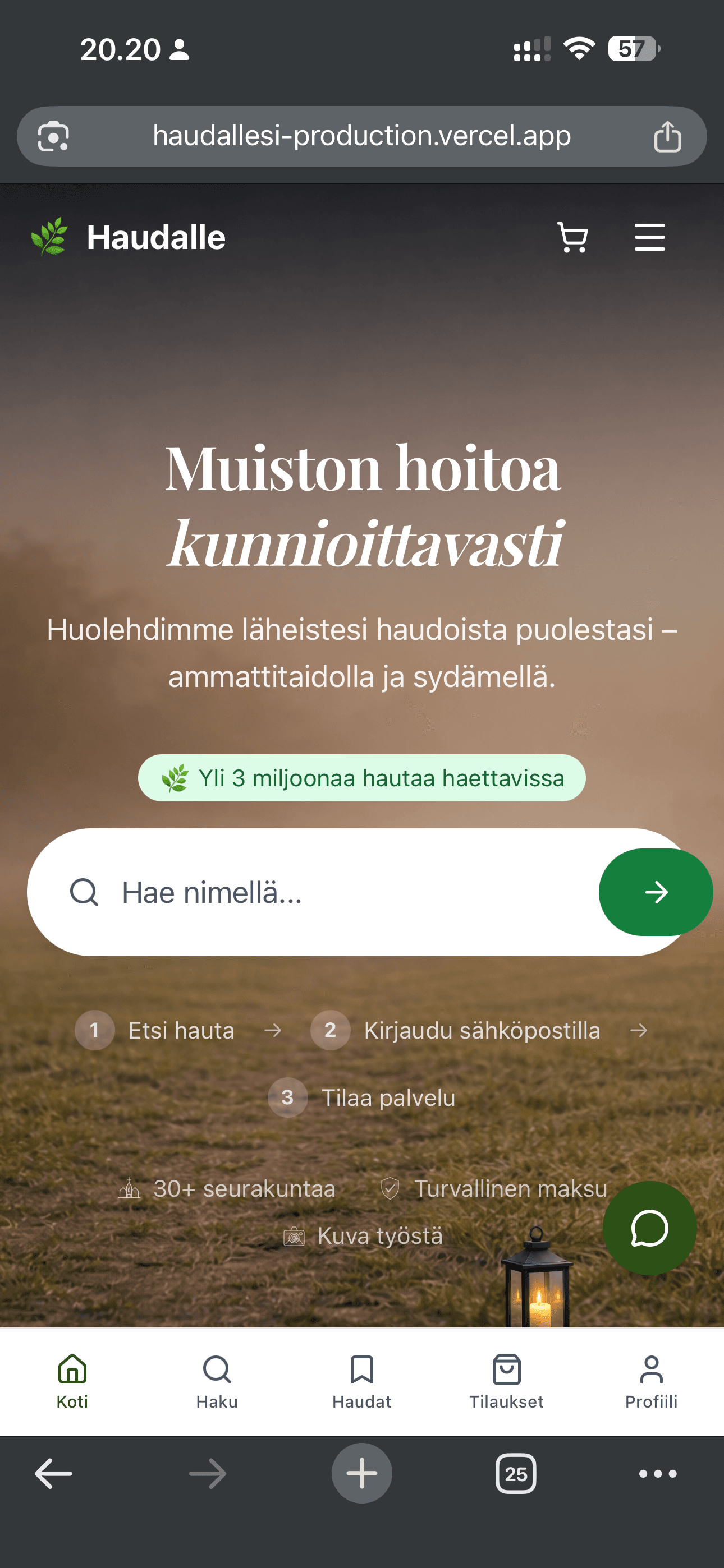 Omaiselle näkymä